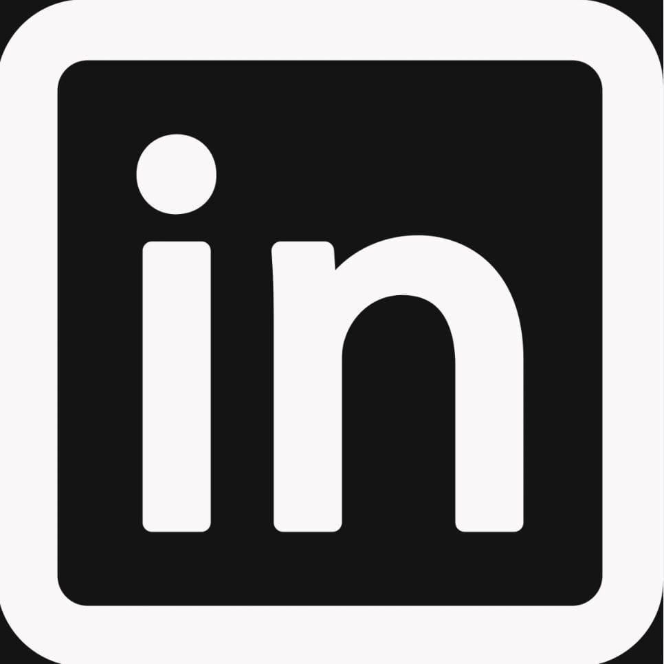 linkedin white logo